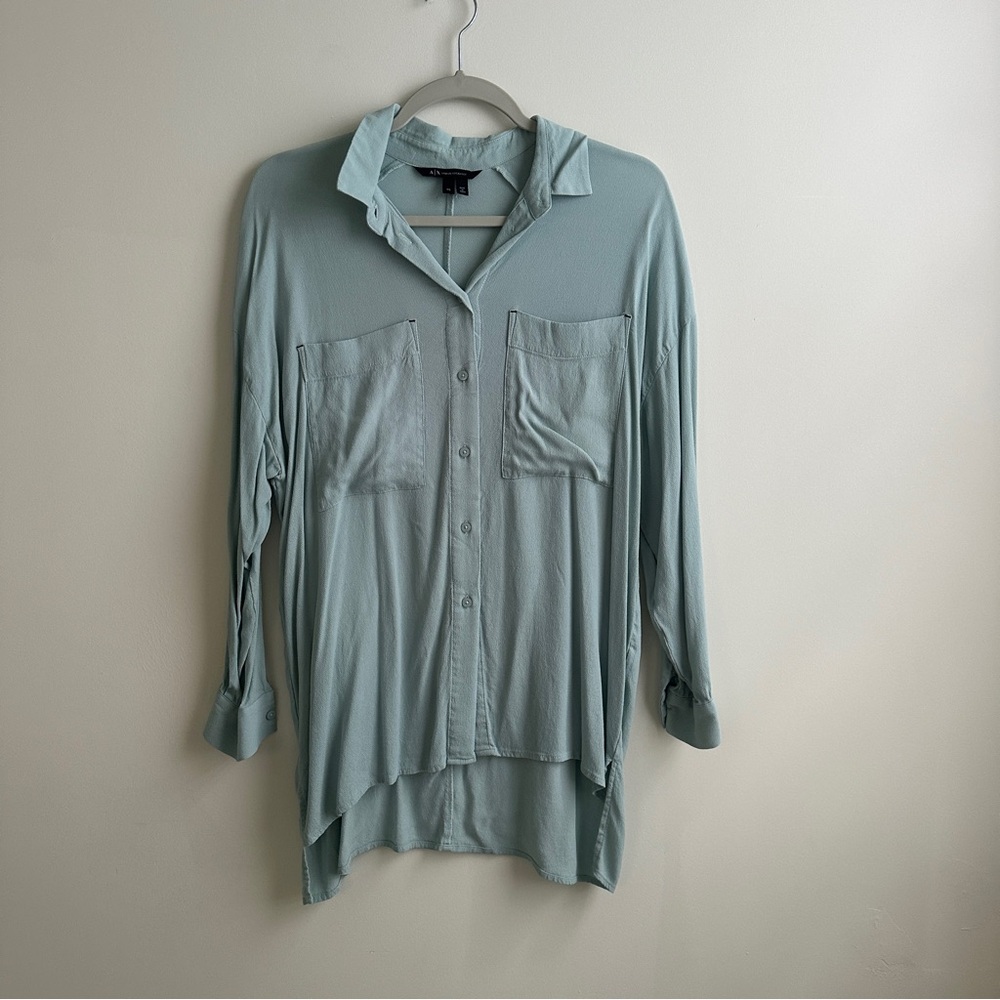 Armani Exchange Textured Tunic Shirt